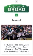 How crossingbroad.com looks like on a mobile device such as an iPhone.
