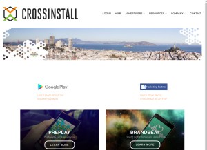 How crossinstall.com looks like on a tablet such as an iPad.