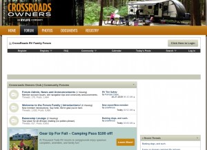 How crossroadsowners.com looks like on a tablet such as an iPad.