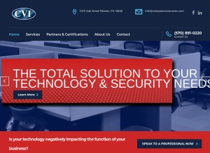 How crossvalley.com looks like on a tablet such as an iPad.