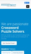 How crosswordgiant.com looks like on a mobile device such as an iPhone.