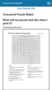 How crosswordhobbyist.com looks like on a mobile device such as an iPhone.