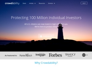 How crowdability.com looks like on a tablet such as an iPad.