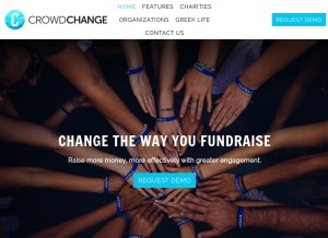 How crowdchange.co looks like on a tablet such as an iPad.