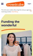How crowdcube.com looks like on a mobile device such as an iPhone.