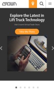 How crown.com looks like on a mobile device such as an iPhone.