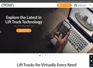 How crown.com looks like on a tablet such as an iPad.