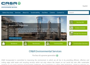 How crrwasteservices.com looks like on a tablet such as an iPad.