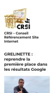 How crsi.fr looks like on a mobile device such as an iPhone.