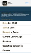 How crst.com looks like on a mobile device such as an iPhone.