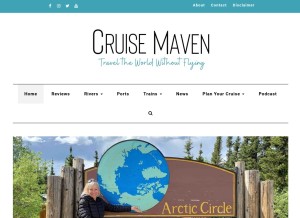 How cruisemaven.com looks like on a tablet such as an iPad.