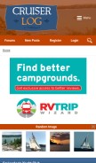 How cruiserlog.com looks like on a mobile device such as an iPhone.