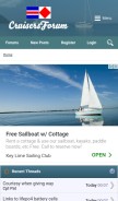 How cruisersforum.com looks like on a mobile device such as an iPhone.