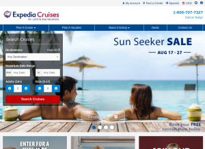 How cruiseshipcenters.com looks like on a tablet such as an iPad.