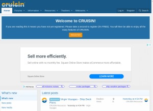 How cruisin.me looks like on a tablet such as an iPad.