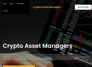 How cryptoassetmanagers.com looks like on a tablet such as an iPad.