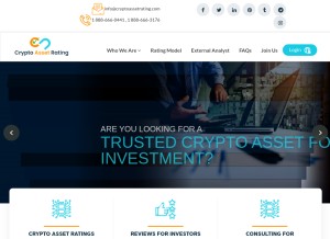 How cryptoassetrating.com looks like on a tablet such as an iPad.