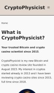 How cryptophysicist.com looks like on a mobile device such as an iPhone.
