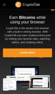How cryptotab.net looks like on a mobile device such as an iPhone.