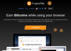 How cryptotab.net looks like on a tablet such as an iPad.