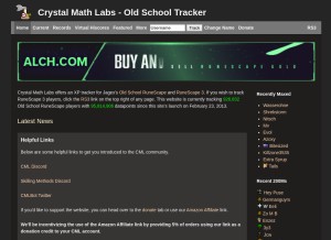 How crystalmathlabs.com looks like on a tablet such as an iPad.