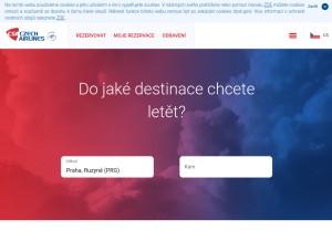 How csa.cz looks like on a tablet such as an iPad.