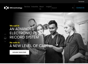 How csc.com looks like on a tablet such as an iPad.