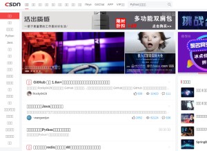 How csdn.net looks like on a tablet such as an iPad.