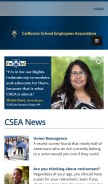 How csea.com looks like on a mobile device such as an iPhone.