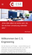 How csengineering.de looks like on a mobile device such as an iPhone.