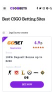 How csgo-bets.org looks like on a mobile device such as an iPhone.