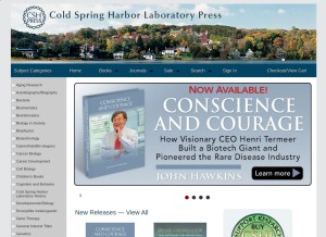 How cshlpress.com looks like on a tablet such as an iPad.