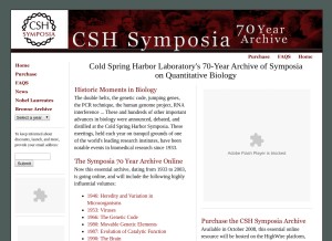 How cshsymposium.org looks like on a tablet such as an iPad.
