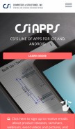How csiamerica.com looks like on a mobile device such as an iPhone.