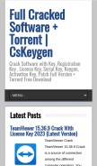 How cskeygen.com looks like on a mobile device such as an iPhone.