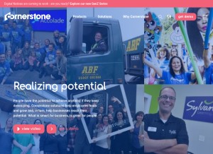 How csod.com looks like on a tablet such as an iPad.
