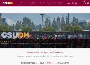 How csudh.edu looks like on a tablet such as an iPad.