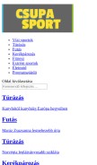 How csupasport.hu looks like on a mobile device such as an iPhone.