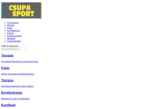 How csupasport.hu looks like on a tablet such as an iPad.