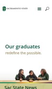 How csus.edu looks like on a mobile device such as an iPhone.