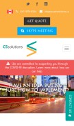 How cswebsolutions.ca looks like on a mobile device such as an iPhone.