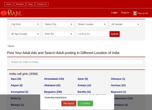 How ctbabe.net looks like on a tablet such as an iPad.