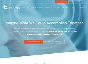 How ctcomp.com looks like on a tablet such as an iPad.