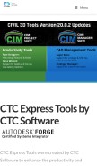How ctcsoftware.com looks like on a mobile device such as an iPhone.