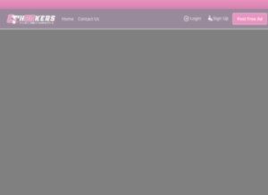 How cthookers.com looks like on a tablet such as an iPad.