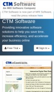 How ctmsoftware.com looks like on a mobile device such as an iPhone.