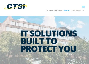 How ctsinet.com looks like on a tablet such as an iPad.