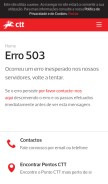 How cttexpresso.pt looks like on a mobile device such as an iPhone.