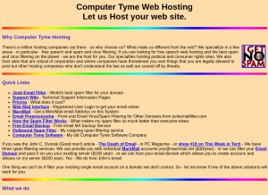 How ctyme.com looks like on a tablet such as an iPad.