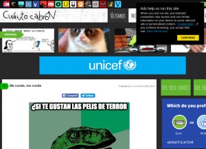 How cuantocabron.com looks like on a tablet such as an iPad.